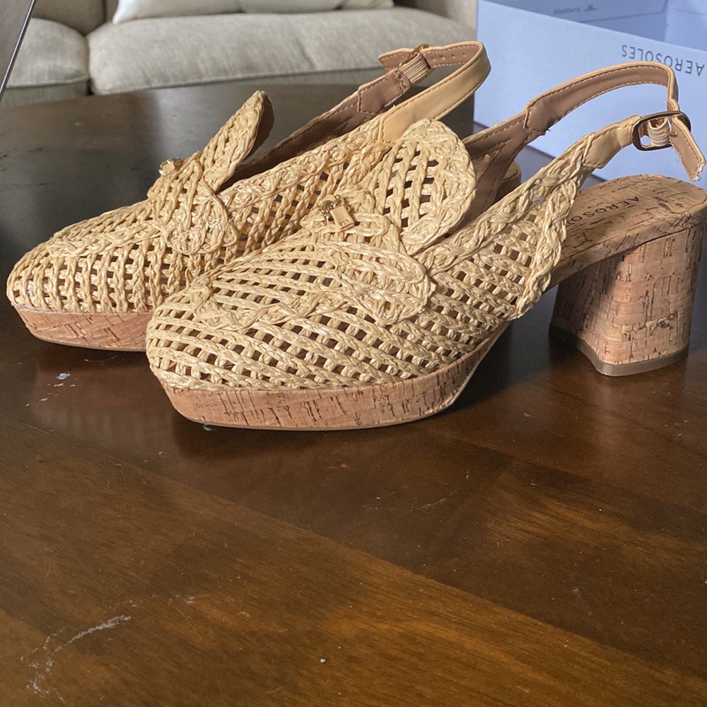 Aerosoles Santiago Raffia Natural 921-size 8 US